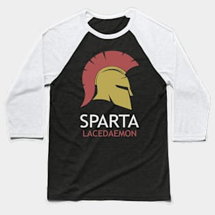 Sparta Lacedaemon Spartan Helmet Symbol Baseball T-Shirt